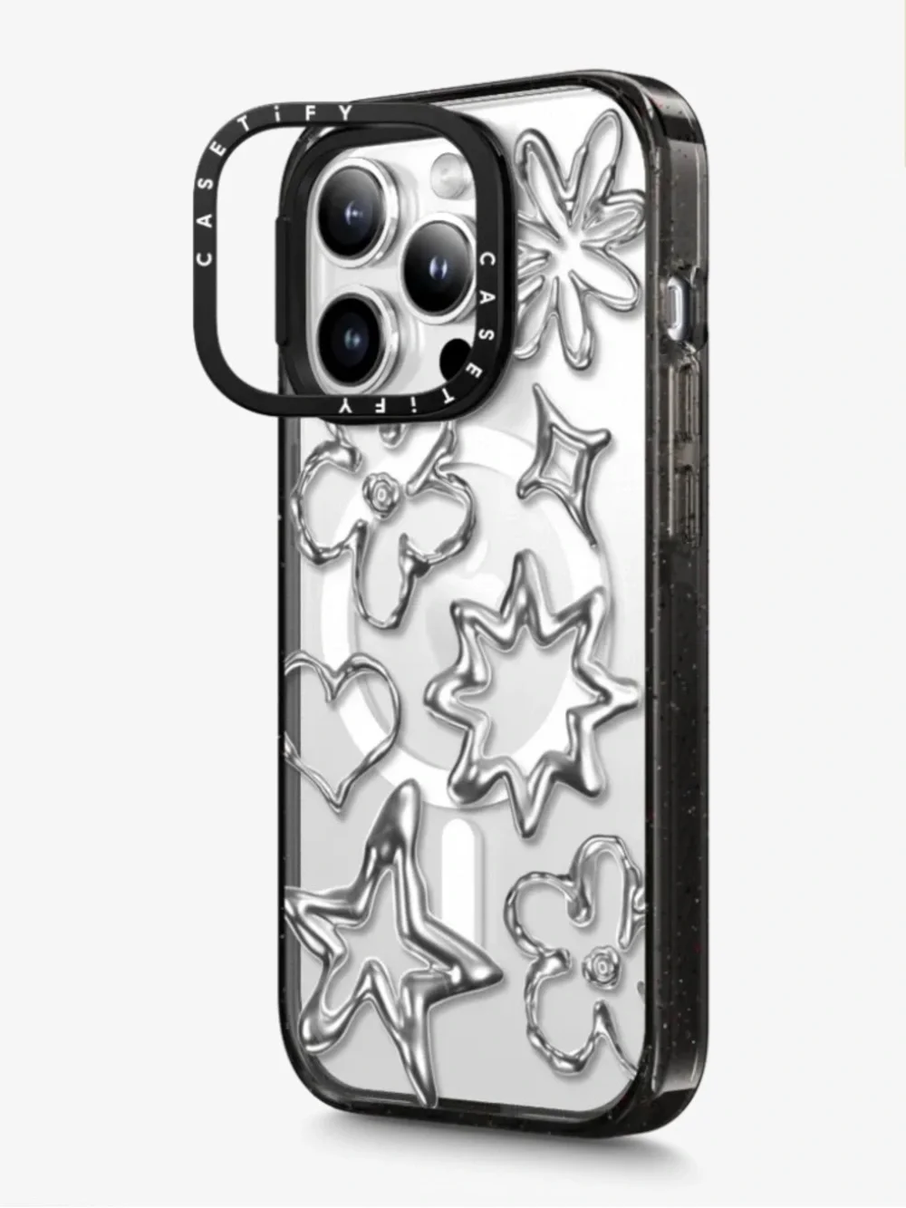 CASETiFY Chrome Doodles Impact Case MagSafe Clear iPhone 15 Pro Max NWT